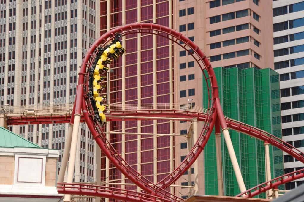 The Roller Coaster at NY-NY Hotel - Things to do in Las Vegas Strip
