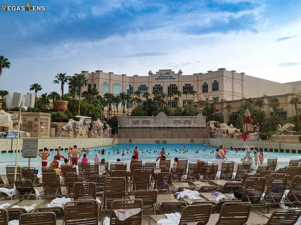 Mandalay Beach Pool Lounging - Bachelors party in Vegas