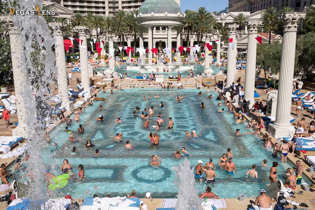 Caesars Palace Pool - Family friendly pools in Las Vegas