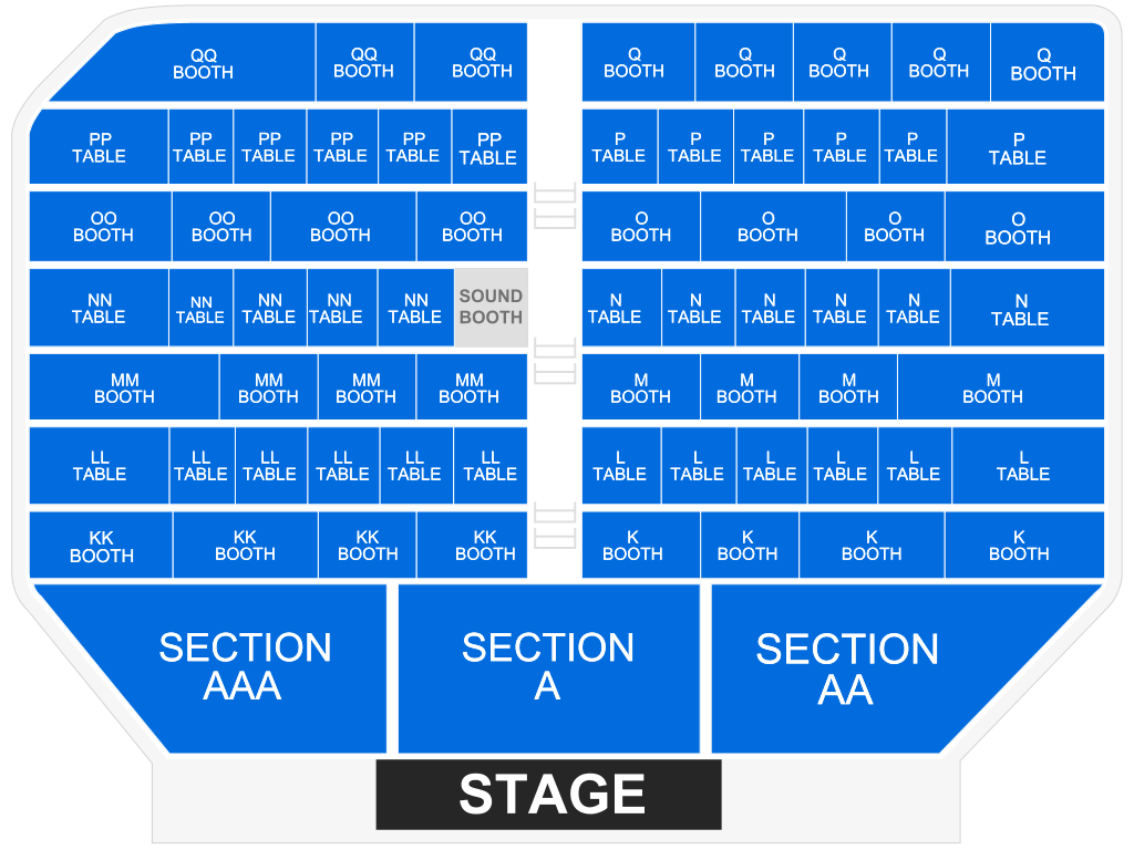 Harrah's Showroom Seating Chart