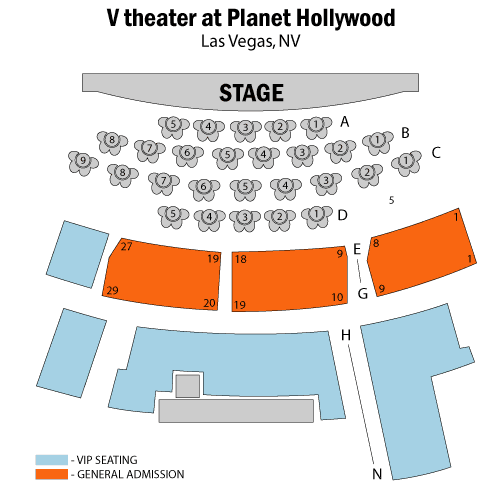 V Theater Las Vegas Seating Chart